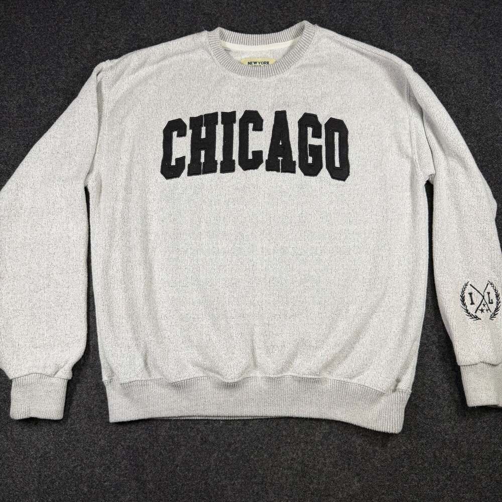 New York Popular Chicago Corded Crewneck Sweatshirt